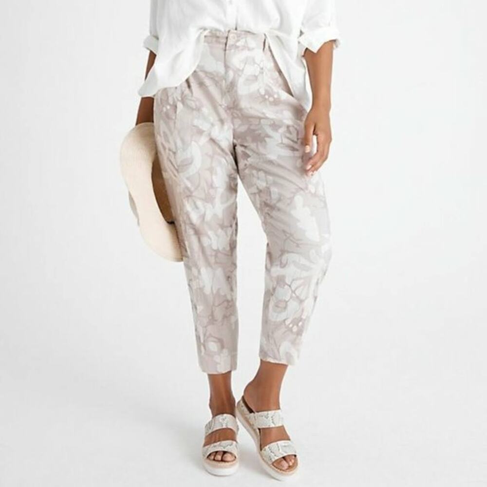 Anthropologie Frannie Linen Blend Tapered Pants Size 29